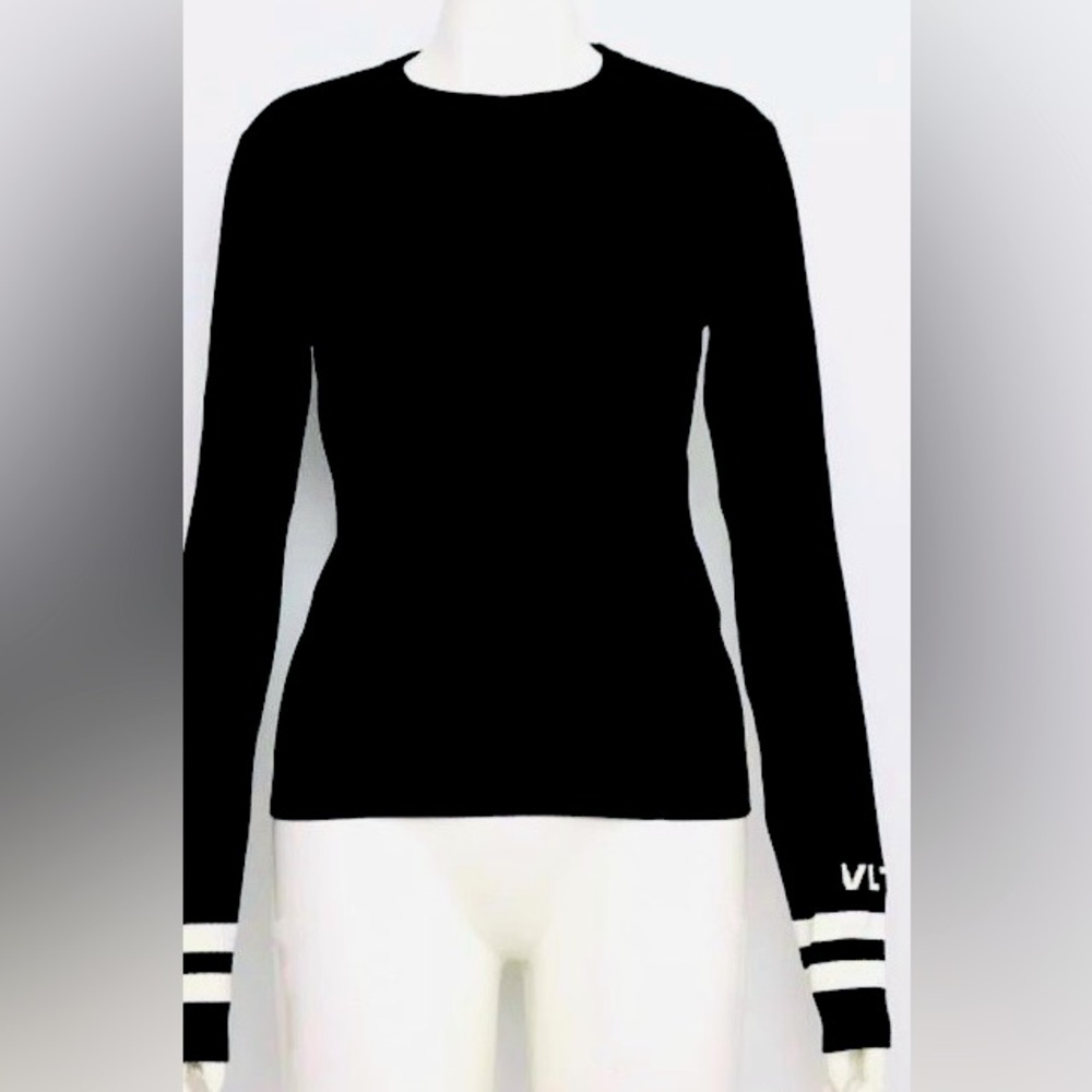 Valentino Garavani Black Crew Neck Sweater